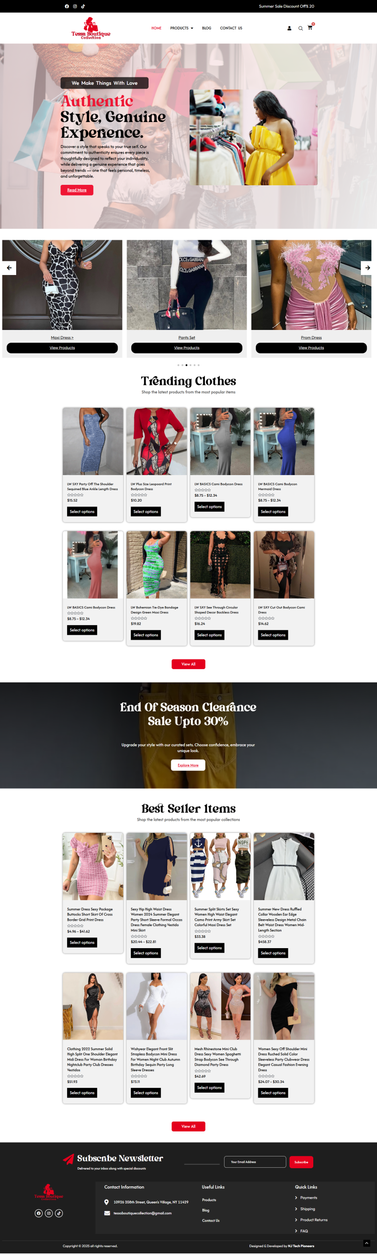 Tessa Boutique Collection